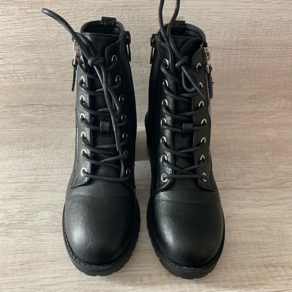 NEW Samantha Combat Boots- Black - Picture 2 of 6